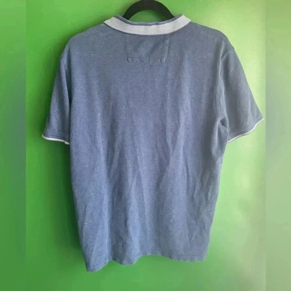 CLEARANCE Banana Republic Pique Polo Shirt Organic Cotton Navy Size L Large EUC!